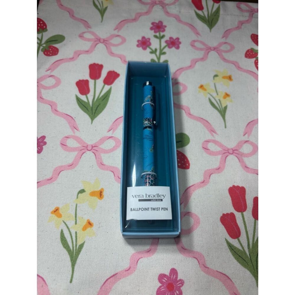 New Vera Bradley Sea Turtle and Coral Patterned Ballpoint Twist Pen